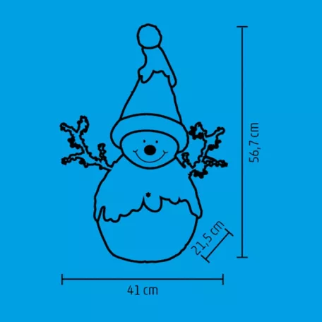 Home KDC 29 LED-es hóember kerámia figura, 12 db LED