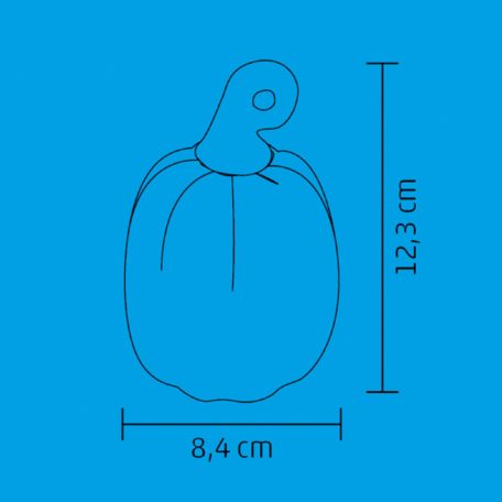 LED-es kerámia figura, tök