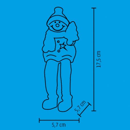LED-es kerámia, plüss figura, ülő hóember