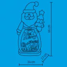 Home KDC 48 LED-es kerámia Mikulás figura, LED világítás