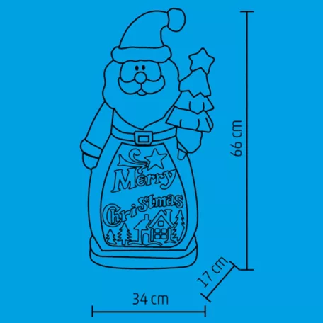 Home KDC 48 LED-es kerámia Mikulás figura, LED világítás