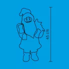 Home KDD 45 táncoló, zenélő mikulás, 45 cm magas