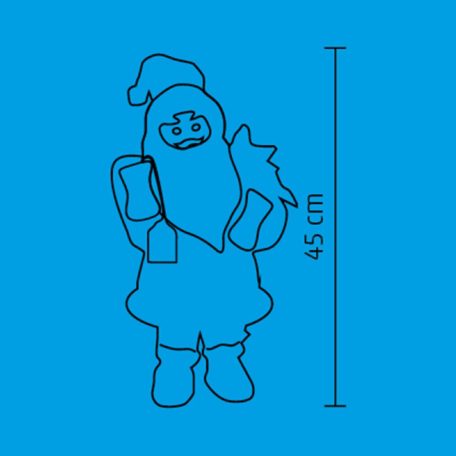 Home KDD 45 táncoló, zenélő mikulás, 45 cm magas