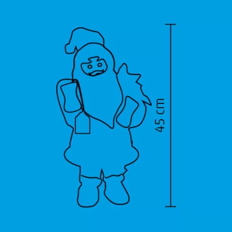 Home KDD 45 táncoló, zenélő mikulás, 45 cm magas