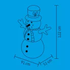 Home KDP 120 H felfújható hóember, 3 db LED, beépített ventilátor, 4 db leszúró, kültéri, beltéri