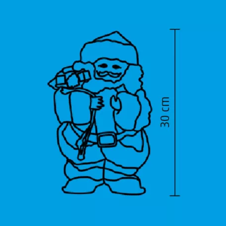 Sétáló, zenélő Mikulás, 30cm, 4,5V