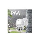 XPD Q980 Pro 8 LED WIFI térfigyelő kamera, YILOT APP-pal, 2MP, kültéri/beltéri, FullHD 2k, 4X zoom, forgatás, kétirányú kommunikáció, mozgásérzékelős hangriasztó, Fehér, YILOT app.