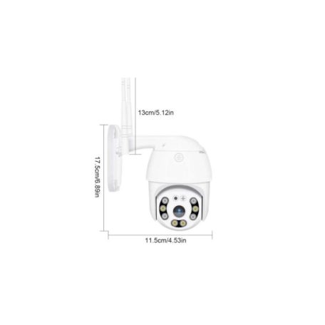 XPD Q980 Pro 8 LED WIFI térfigyelő kamera, YILOT APP-pal, 2MP, kültéri/beltéri, FullHD 2k, 4X zoom, forgatás, kétirányú kommunikáció, mozgásérzékelős hangriasztó, Fehér, YILOT app.