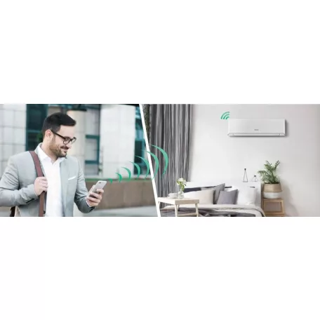 Hisense Energy Expert Plus  KF35XR0E 3,6kW mono oldalfali hűtő-fűtő klíma szett A+++ fűtésre optimalizált WIFI-s hőszívattyús légkondícionáló scop4,6