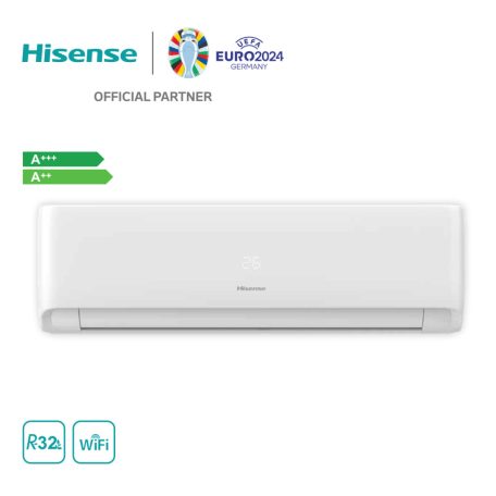 Hisense Energy Expert Plus  KF50BS0EG 5,2 kW mono oldalfali hűtő-fűtő klíma szett A+++ fűtésre optimalizált WIFI-s hőszívattyús légkondícionáló scop4,6