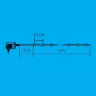 Home KIB 48C/M LED-es EVA gömb fényfüzér beltéri kivitel, 40 db színes LED, 8 programos, füzér hossza 6 m