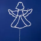 HOME KID501BWW LED-es angyal ablakdísz, 33x30 cm, 35 db melegfehér LED, időzítő, elemes tápellátás, beltéri kivitel
