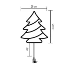 Home KID502WW fenyőfa ablakdísz, kül- és beltéri kivitel, 35 db melegfehér LED, 2 tapadókorong, fehér tápkábel, 33 x 28 cm