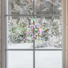 Home KID503M csillag ablakdísz, kül- és beltéri kivitel, 35 db színes LED, 2 tapadókorong, fehér tápkábel, 33 x 28 cm