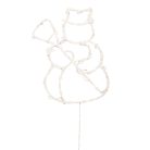 HOME KID507BWW hóember ablakdísz, 35 db melegfehér LED, időzítő, elemes, beltéri kivitel