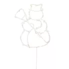 HOME KID507BWW hóember ablakdísz, 35 db melegfehér LED, időzítő, elemes, beltéri kivitel