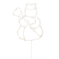   HOME KID507BWW hóember ablakdísz, 35 db melegfehér LED, időzítő, elemes, beltéri kivitel