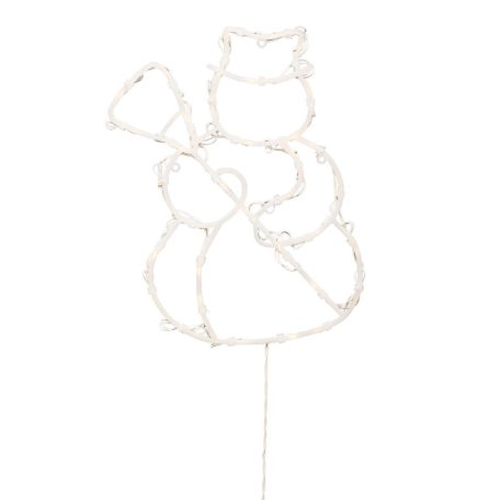 HOME KID507BWW hóember ablakdísz, 35 db melegfehér LED, időzítő, elemes, beltéri kivitel