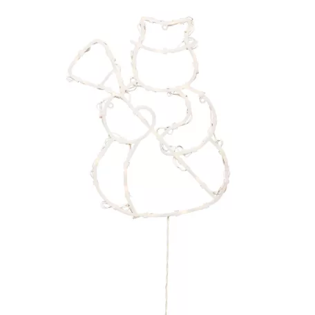 HOME KID507WW LED-es hóember ablakdísz, 35db melegfehér LED, időzítő, adapteres tápellátás, kül- és beléri kivitel