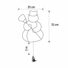 HOME KID507WW LED-es hóember ablakdísz, 35db melegfehér LED, időzítő, adapteres tápellátás, kül- és beléri kivitel