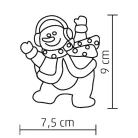 Home KID 322 LED-es ablakdísz, 1 db LED, öntapadós, hóember, színváltó