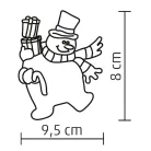 Home KID 324 LED-es ablakdísz, hóember, beltéri kivitel, 1db színváltó LED