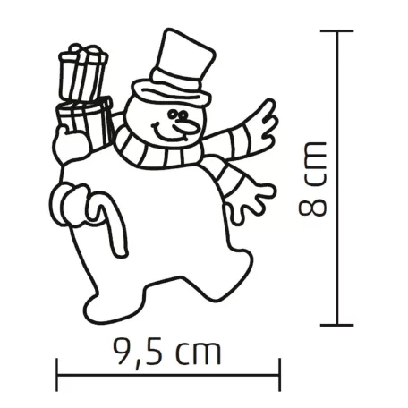 Home KID 324 LED-es ablakdísz, hóember, beltéri kivitel, 1db színváltó LED