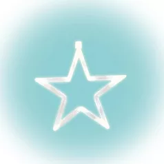   Home KID 411 csillag ablakdísz, 8 db LED, öntapadós elemtartó