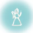 Home KID 413 angyal ablakdísz, 8 db LED, öntapadós elemtartó