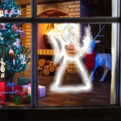   Home KID 413 angyal ablakdísz, 8 db LED, öntapadós elemtartó