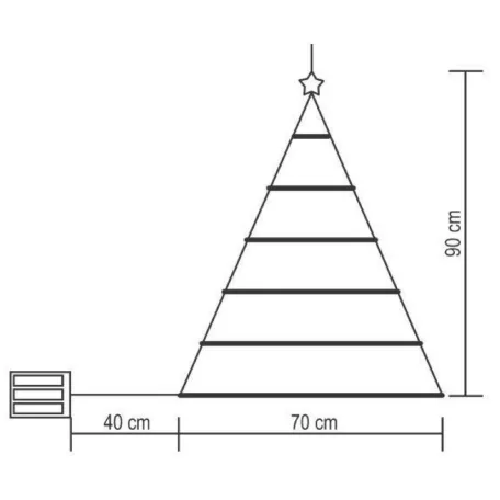 Fali LED-es karácsonyfa