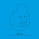 Home KID 66 hóember gömb, 1 db LED, piros, villogó