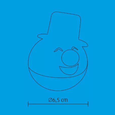 Home KID 66 hóember gömb, 1 db LED, piros, villogó