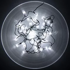   Home KII50CUBE dekorációs fényfüzér, hidegfehér, 50 LED, + 50 akril kocka dekoráció, beltéri