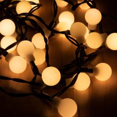   Home KII 200B/WW LED-es gömb fényfüzér, 16 m / 200 db melegfehér LED, állófényű, zöld vezeték, hálózati adapter, beltéri kivitel