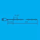 Home KIL 40C/M LED-es fényfüzér, 4 m / 40 db színes dekorált LED, állófényű, zöld vezeték, hálózati adapter, beltéri kivitel