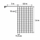 HOME KIN126DWH DOT LED-es fényfüggöny, 0,9 m, 126 db hidegfehér DOT LED, állófényű, hálózati tápellátás, beltéri kivitel