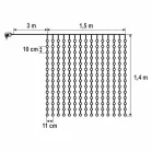 HOME KIN210DWH DOT LED-es fényfüggöny, 210db hidegfehér DOT LED, 1,5m hosszú, állófényű, adapteres tápellátás, beltéri kivitel