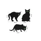 Kinzo Holland Macskariasztó sziluett üveg szemekkel, 3 db, Cat Scariers 8558