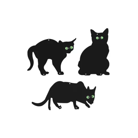 Kinzo Holland Macskariasztó sziluett üveg szemekkel, 3 db, Cat Scariers 8558