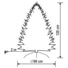 Optikai szálas műfenyő EVA gömbökkel, 120 cm