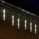 HOME KJL288 jégcsap fényfüzér, 3,5m hosszú, 288db hidegfehér SMD LED, 8db jégcsap/36db LED, hálózati adapter, kül- és beltéri kivitel