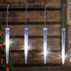   Home KJL 35 LED-es jégcsap fényfüzér, kül- és beltéri kivitel, 15 jégcsap, jégcsaponként 18 LED, 270 db hidegfehér LED, füzér hossza 5,6 m