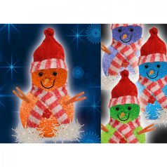 Hóember, színváltó Led-del, 12