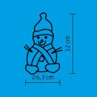 Hóember, színváltó Led-del, 12