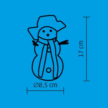 Home KKD 107 LED-es dekorációs lámpa, hóember, EVA alapanyag, 1 db LED, színváltó