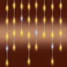 HOME KKF300D5M LED-es sziporkázó fényfüggöny, 300 db melegfehér DOT LED, átlátszó vezeték, hálózati adapter, kül- és beltéri kivitel