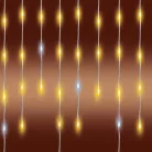 HOME KKF600D10M LED-es sziporkázó fényfüggöny, 600 db melegfehér DOT LED, átlátszó vezeték, 10 méter, hálózati adapter, kül- és beltéri kivitel