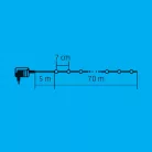 Home KKL 1000C/WW LED-es fényfüzér, 70 m / 1000 db melegfehér LED, állófényű, zöld vezeték, hálózati adapter, kül- és beltéri kivitel