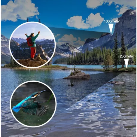 Excitat Monokuláris zoom távcső, kettős fókusz, 16x52, BAK4, fekete Vízálló egyszemes távcső 16x52